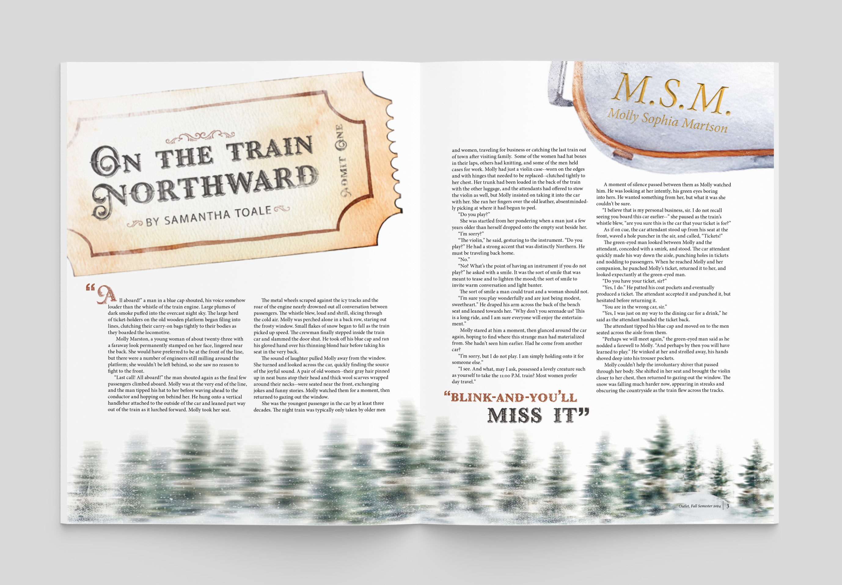 On the Train Northward Spread 1 Mockup
